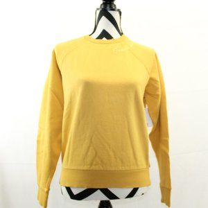 NWT Distressed Look Sweatshirt Mustard Size XS